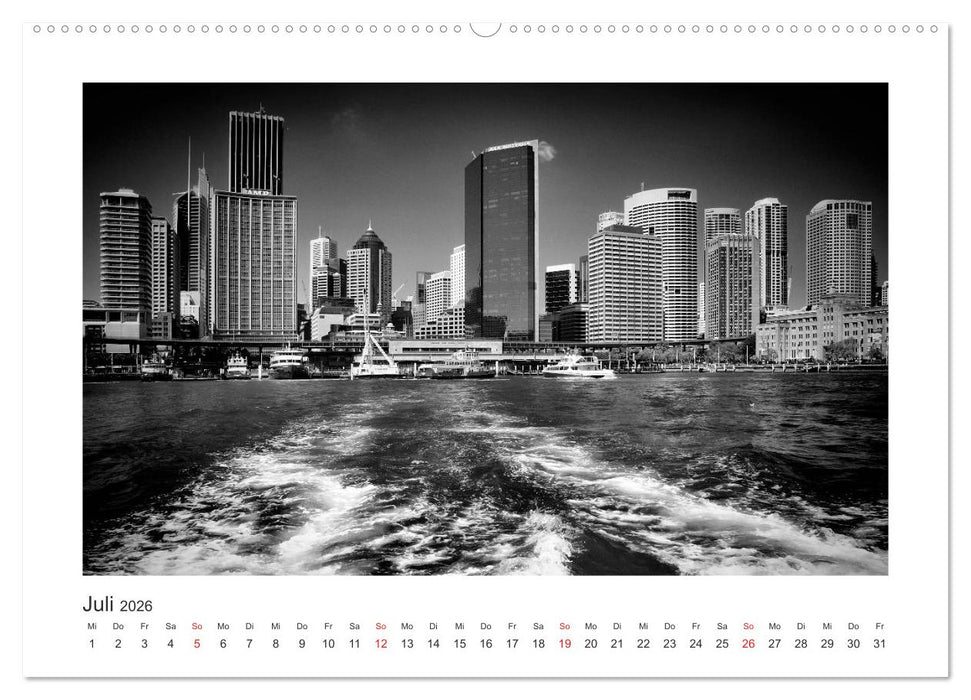 SYDNEY Monochrom (CALVENDO Premium Wandkalender 2026)