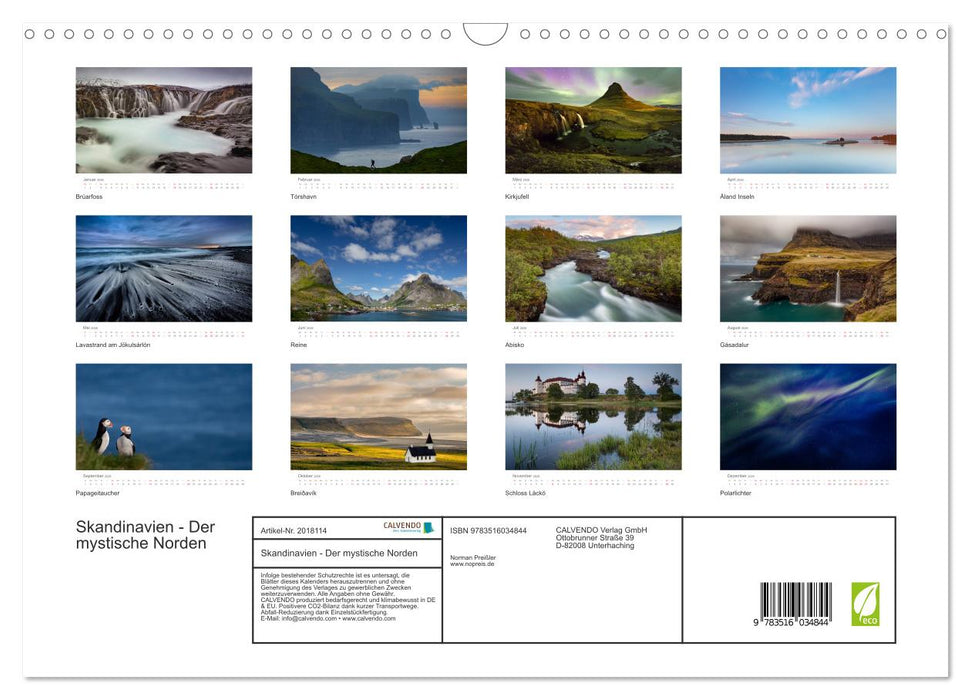 Skandinavien - Der mystische Norden (CALVENDO Wandkalender 2026)
