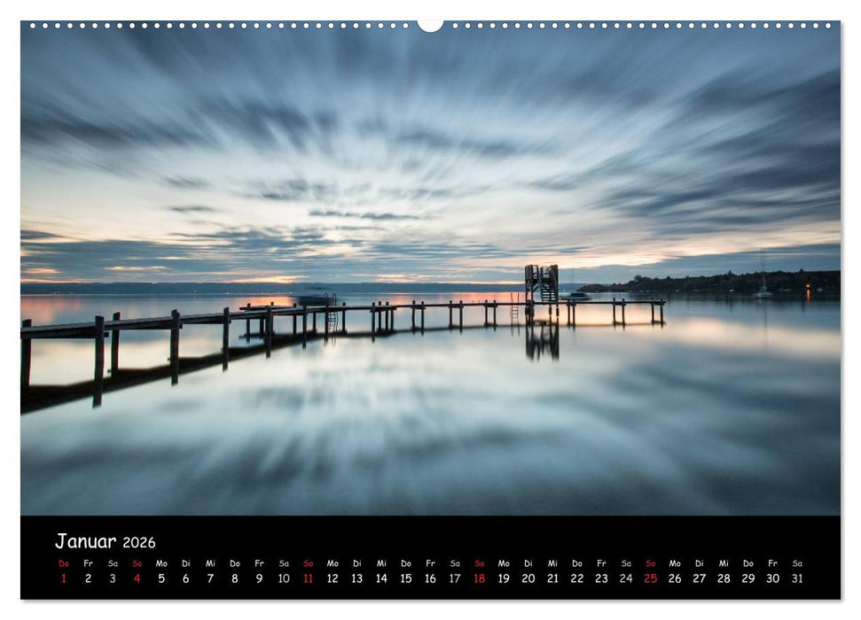 silent minutes - Lichtstimmungen im 5-Seen-Land (CALVENDO Wandkalender 2026)