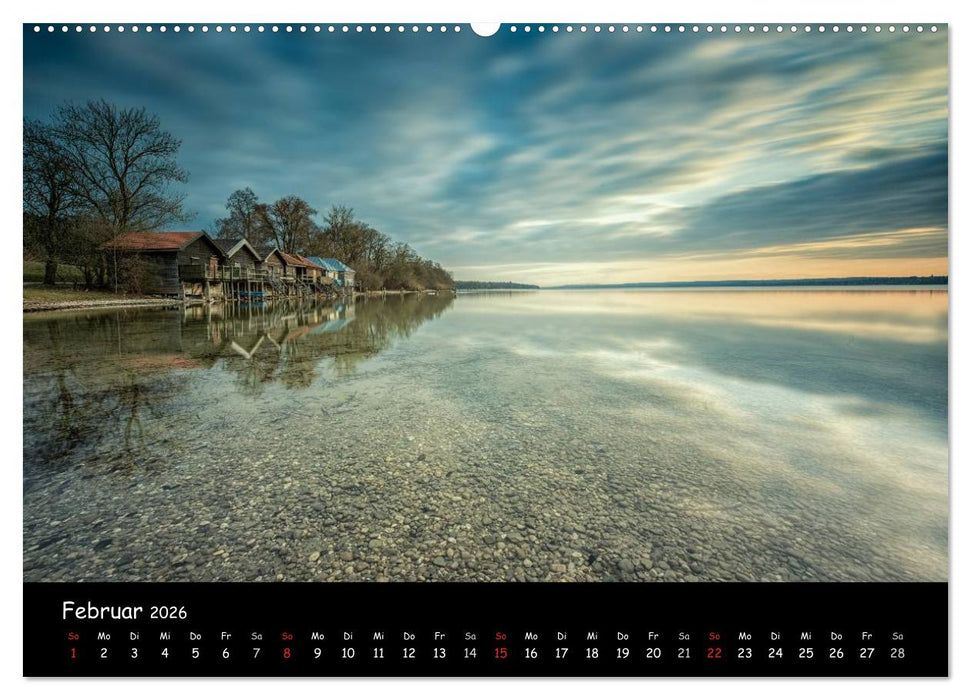 silent minutes - Lichtstimmungen im 5-Seen-Land (CALVENDO Wandkalender 2026)