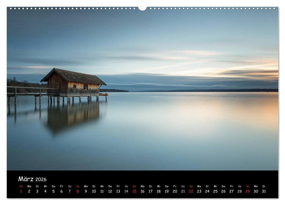 silent minutes - Lichtstimmungen im 5-Seen-Land (CALVENDO Wandkalender 2026)