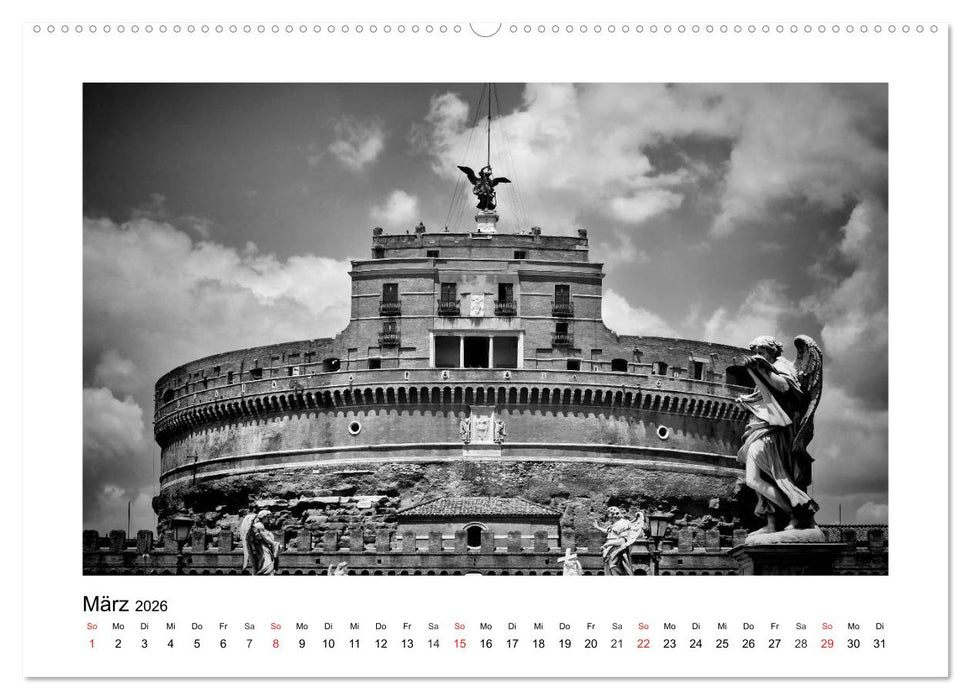 ROM Monochrom (CALVENDO Premium Wandkalender 2026)