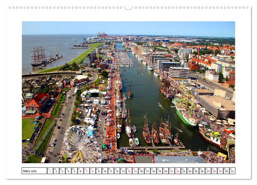 Windjammer - Bremerhaven (CALVENDO Premium Wandkalender 2026)