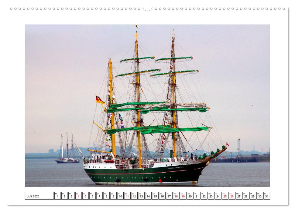 Windjammer - Bremerhaven (CALVENDO Premium Wandkalender 2026)