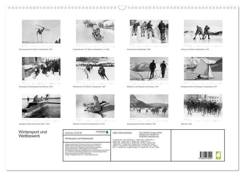 Wintersport und Wettbewerb (CALVENDO Wandkalender 2026)