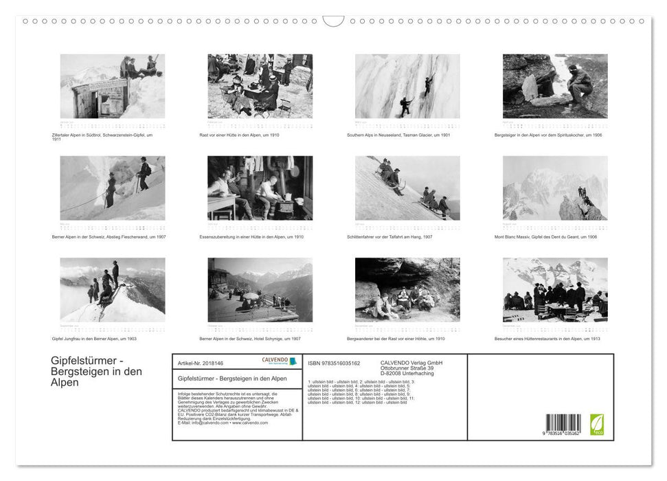 Gipfelstürmer - Bergsteigen in den Alpen (CALVENDO Wandkalender 2026)