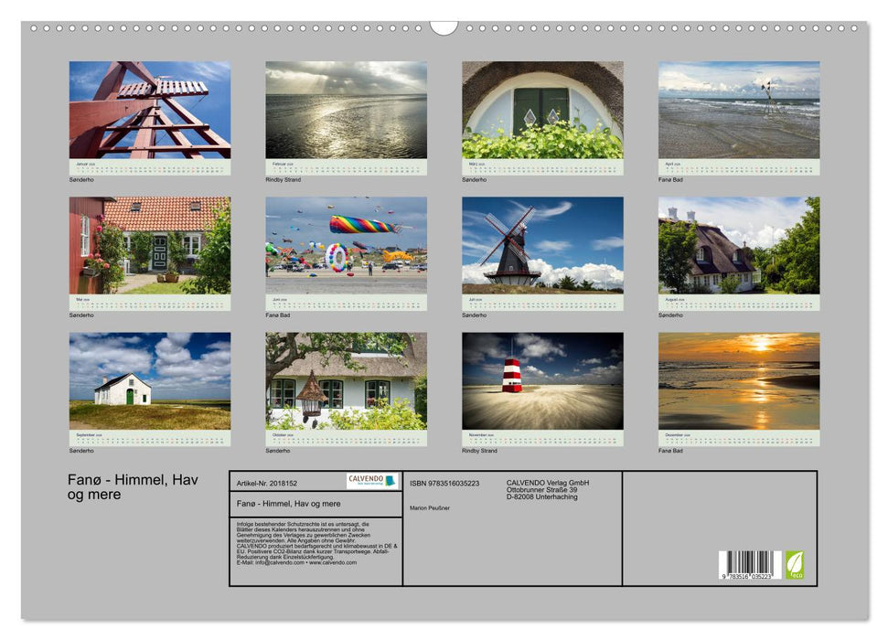 Fanø - Himmel, Hav og mere (CALVENDO Wandkalender 2026)