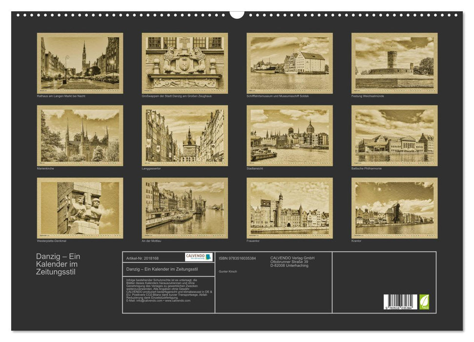 Danzig – Ein Kalender im Zeitungsstil (CALVENDO Wandkalender 2026)