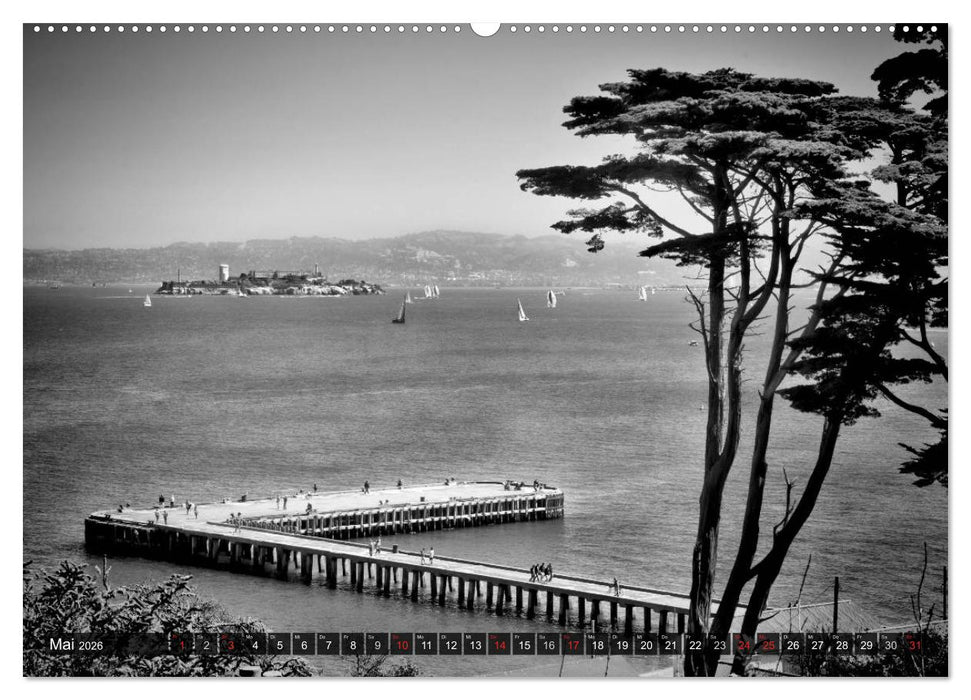 SAN FRANCISCO Monochrome Ansichten (CALVENDO Premium Wandkalender 2026)