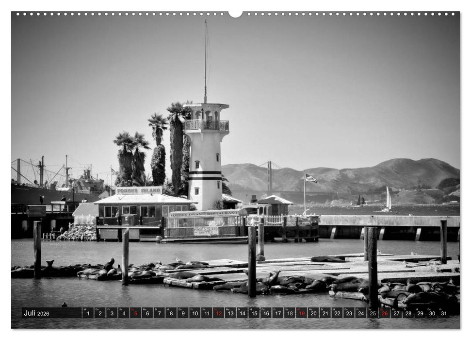 SAN FRANCISCO Monochrome Ansichten (CALVENDO Premium Wandkalender 2026)
