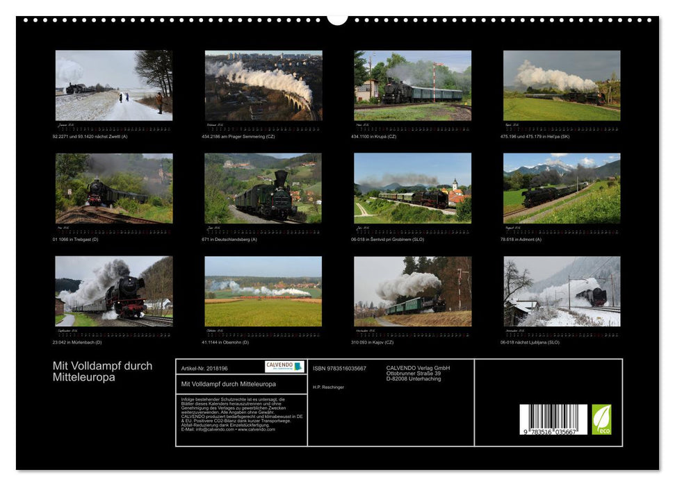 Mit Volldampf durch Mitteleuropa (CALVENDO Premium Wandkalender 2026)