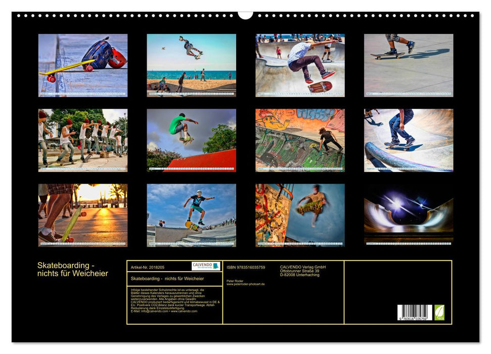Skateboarding - nichts für Weicheier (CALVENDO Wandkalender 2026)