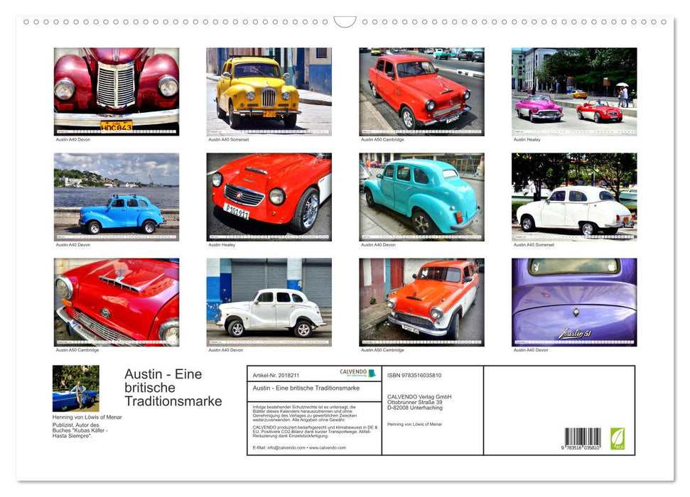 Austin - Eine britische Traditionsmarke (CALVENDO Wandkalender 2026)