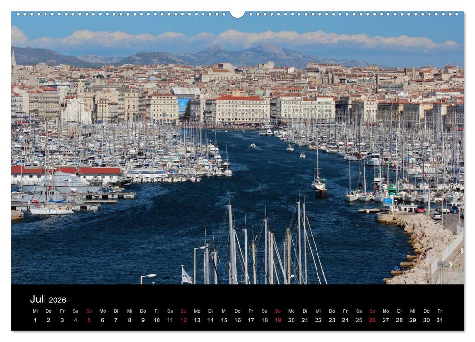 MARSEILLE - Die Hafenmetropole an der Côte d'Azur (CALVENDO Premium Wandkalender 2026)