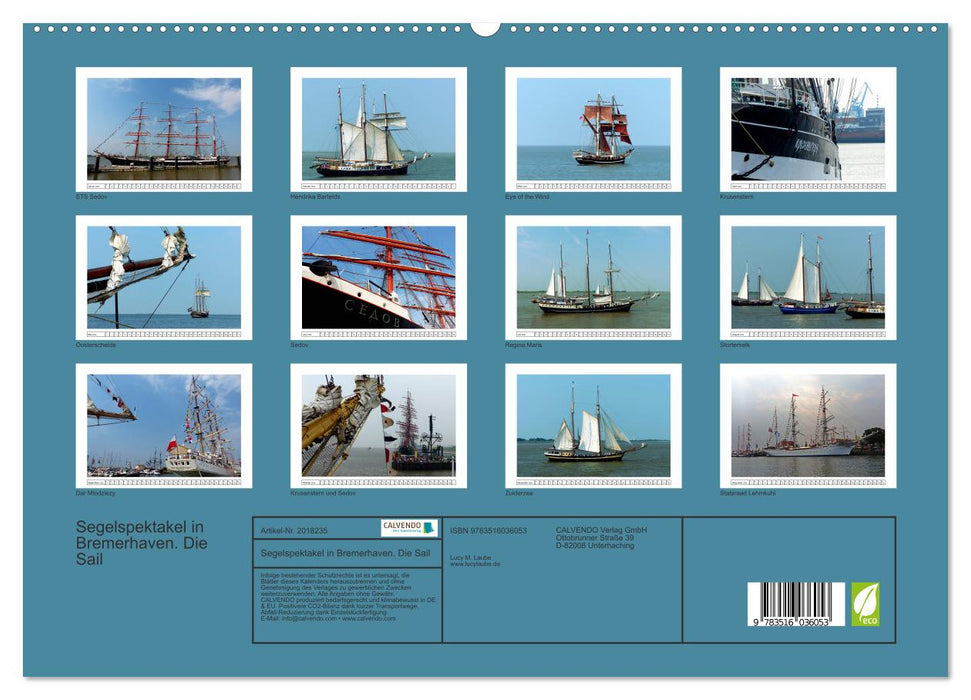 Segelspektakel in Bremerhaven. Die Sail (CALVENDO Premium Wandkalender 2026)