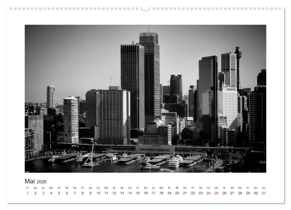 SYDNEY Monochrom (CALVENDO Wandkalender 2026)
