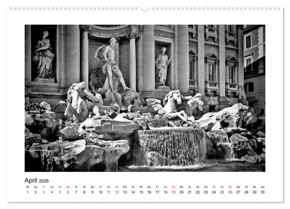 ROM Monochrom (CALVENDO Wandkalender 2026)
