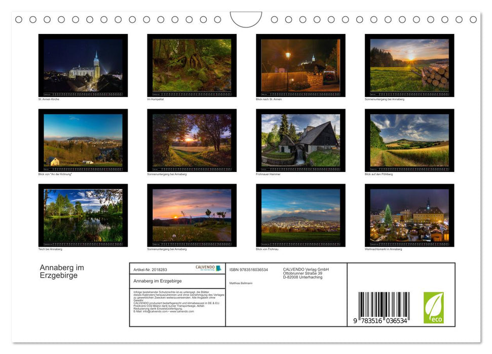 Annaberg im Erzgebirge (CALVENDO Wandkalender 2026)