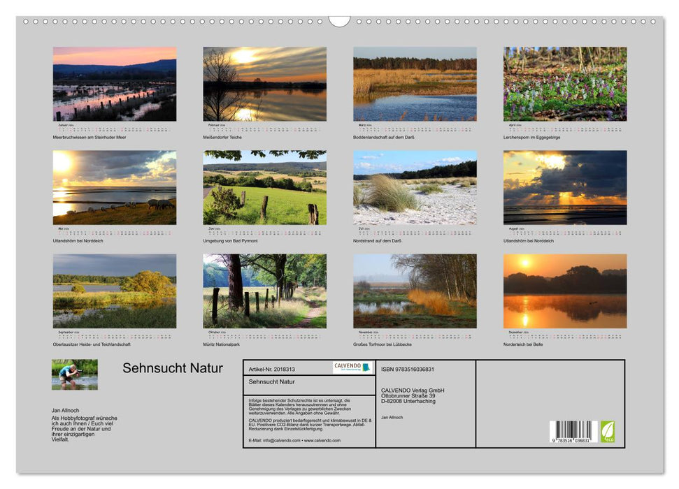 Sehnsucht Natur (CALVENDO Wandkalender 2026)