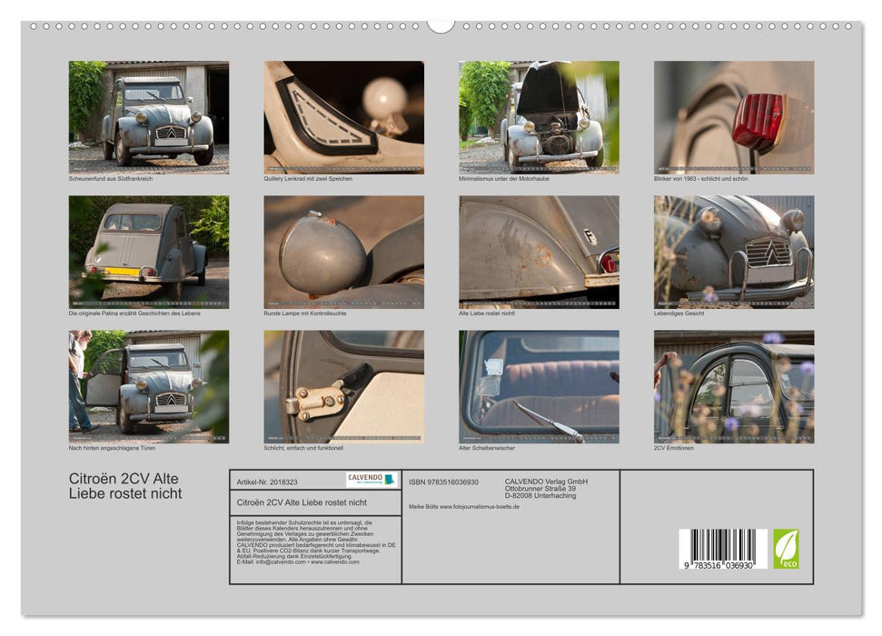 Citroën 2CV Alte Liebe rostet nicht (CALVENDO Premium Wandkalender 2026)
