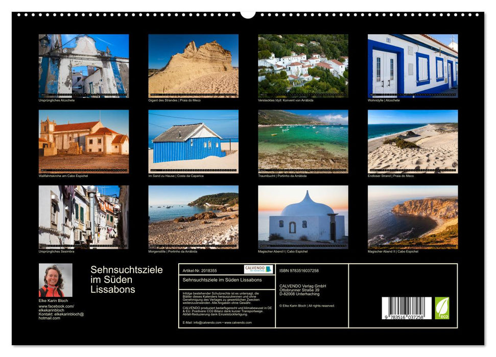 Sehnsuchtsziele im Süden Lissabons (CALVENDO Premium Wandkalender 2026)