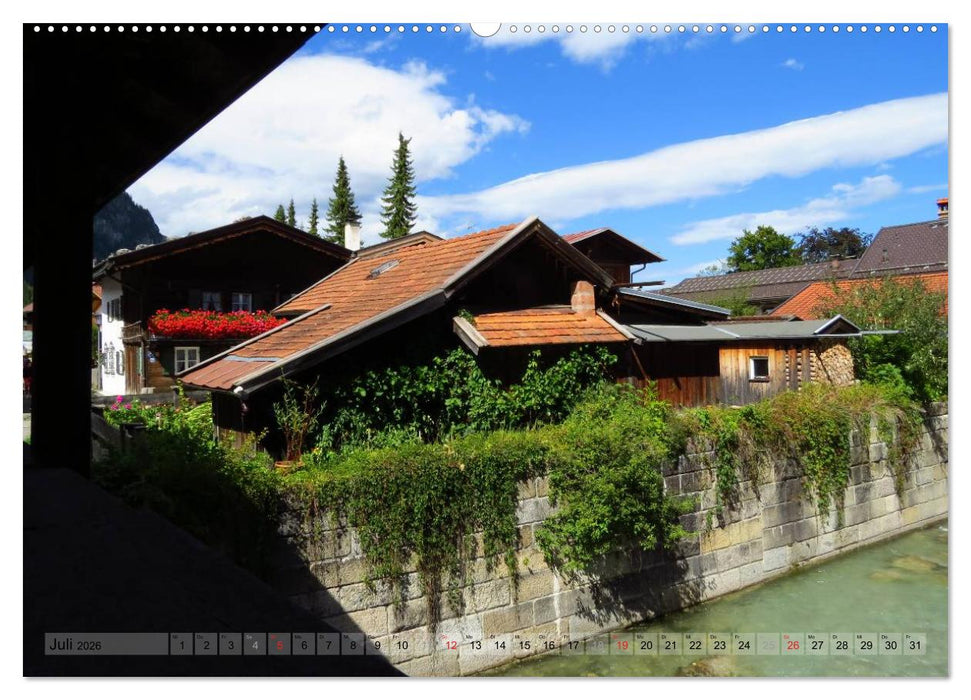 Malerisches Garmisch Partenkirchen - Aquarelle und Fotografien (CALVENDO Premium Wandkalender 2026)