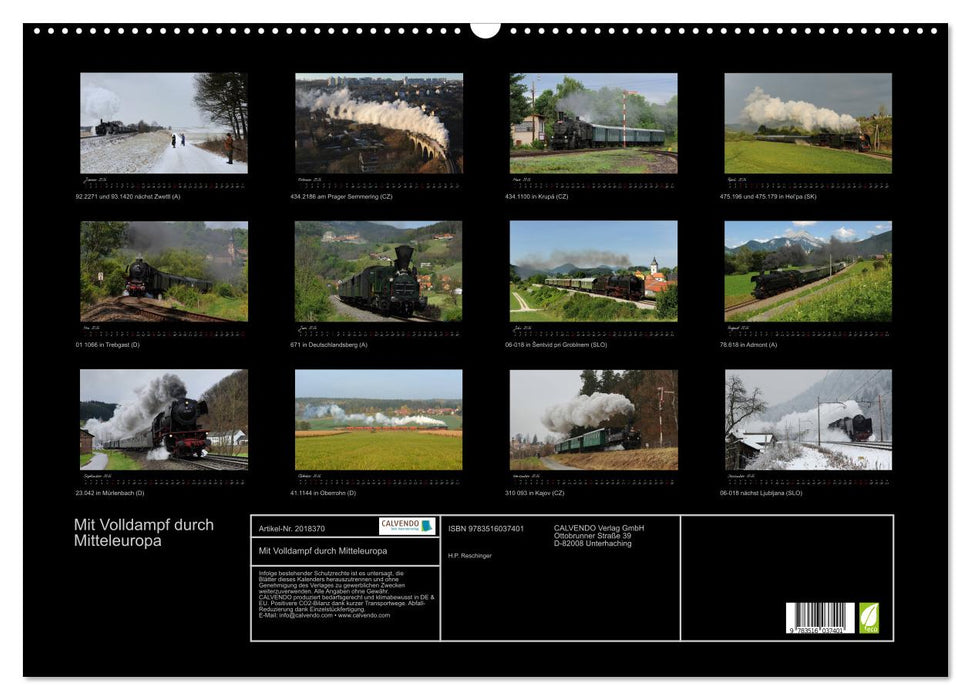 Mit Volldampf durch Mitteleuropa (CALVENDO Wandkalender 2026)