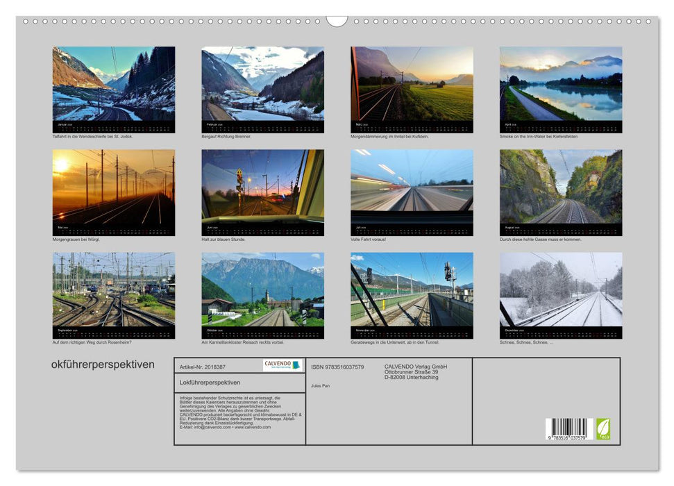 Lokführerperspektiven (CALVENDO Wandkalender 2026)