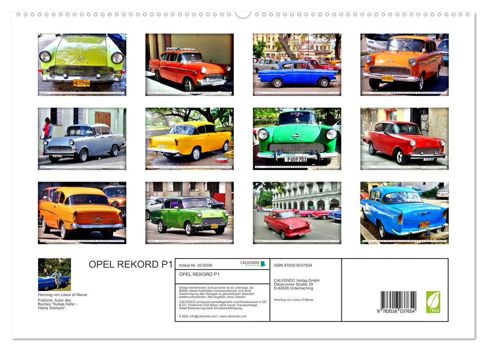 OPEL REKORD P1 (CALVENDO Premium Wandkalender 2026)