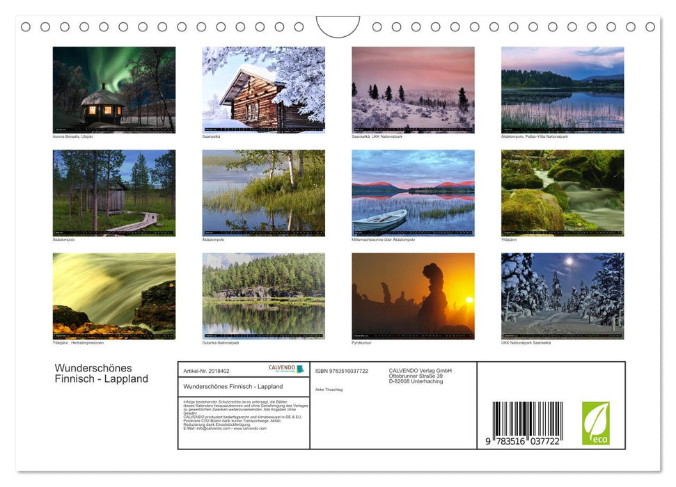 Wunderschönes Finnisch - Lappland (CALVENDO Wandkalender 2026)