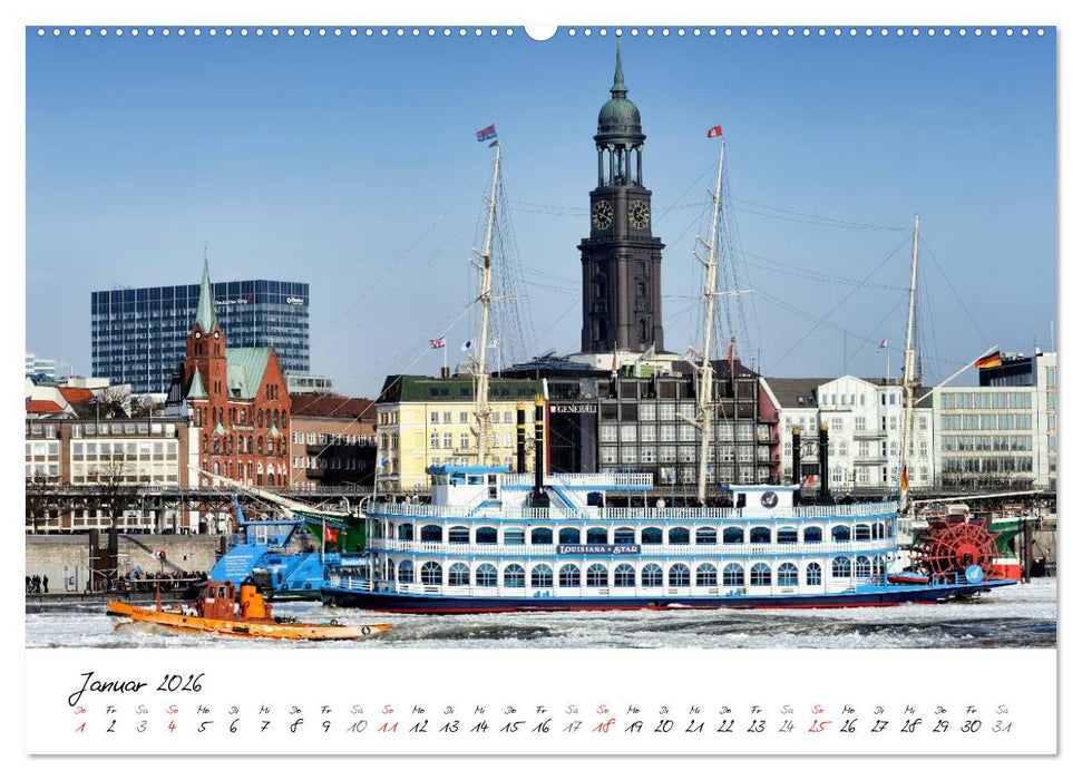 Mit Hamburg durchs Jahr 2026 (CALVENDO Premium Wandkalender 2026)