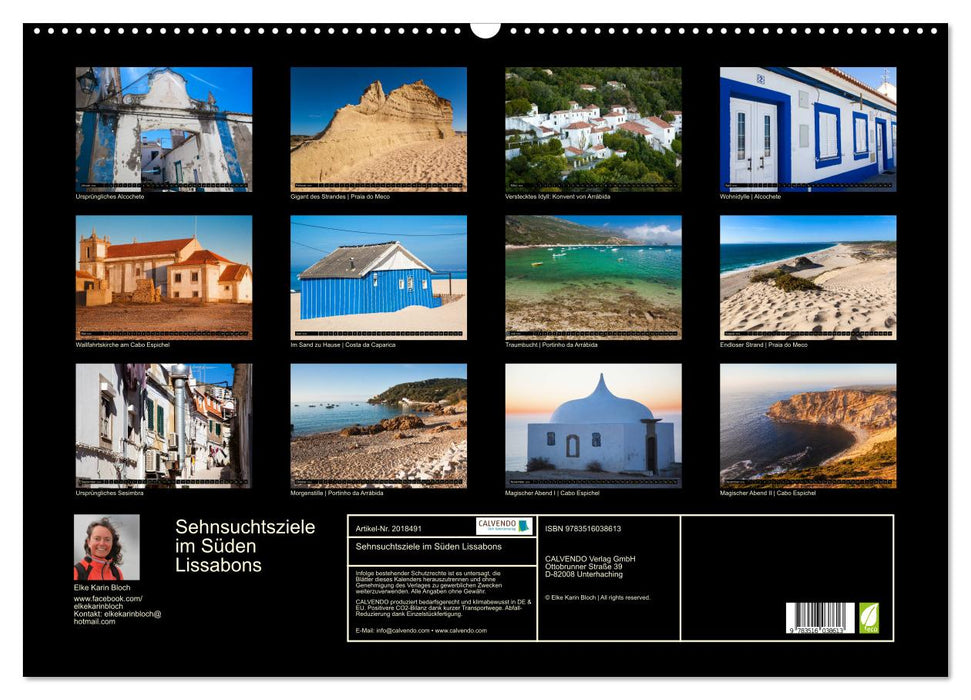 Sehnsuchtsziele im Süden Lissabons (CALVENDO Wandkalender 2026)