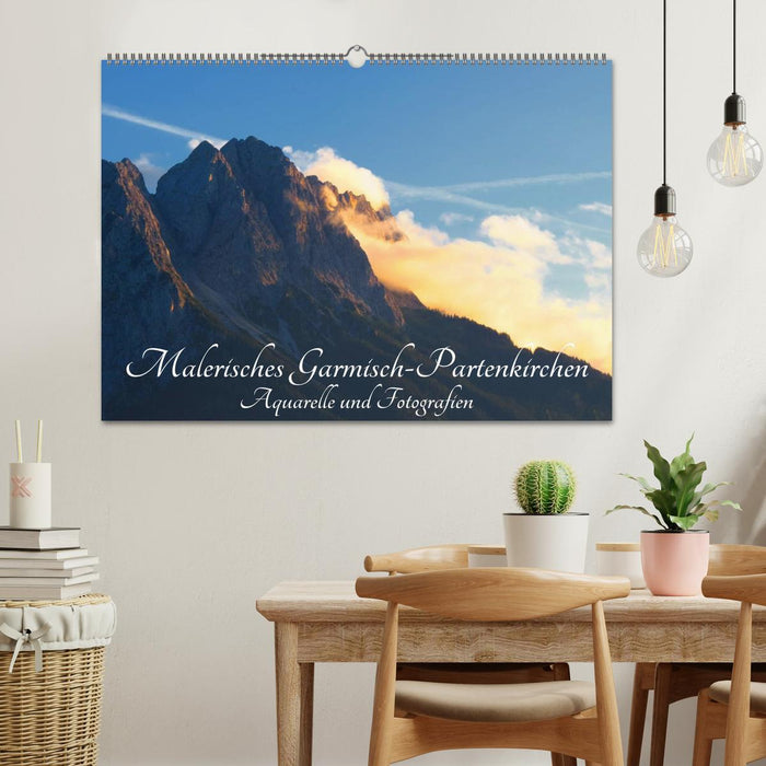 Malerisches Garmisch Partenkirchen - Aquarelle und Fotografien (CALVENDO Wandkalender 2026)