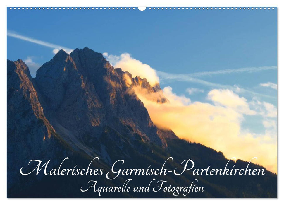 Malerisches Garmisch Partenkirchen - Aquarelle und Fotografien (CALVENDO Wandkalender 2026)