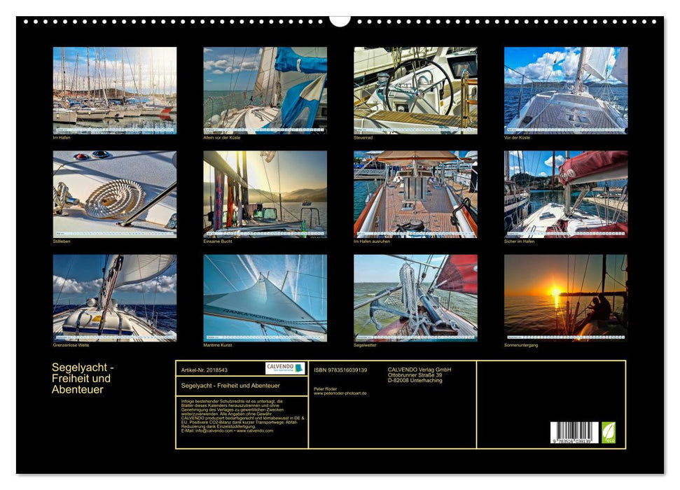 Segelyacht - Freiheit und Abenteuer (CALVENDO Wandkalender 2026)