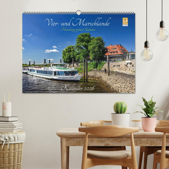 Vier- und Marschlande Hamburgs grüner Südosten (CALVENDO Wandkalender 2026)