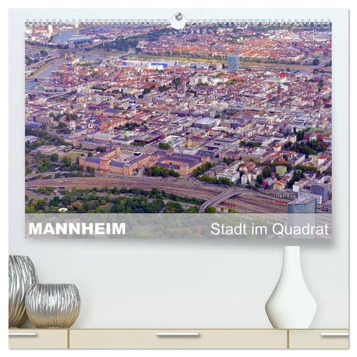 Mannheim - Stadt im Quadrat (CALVENDO Premium Wandkalender 2026)