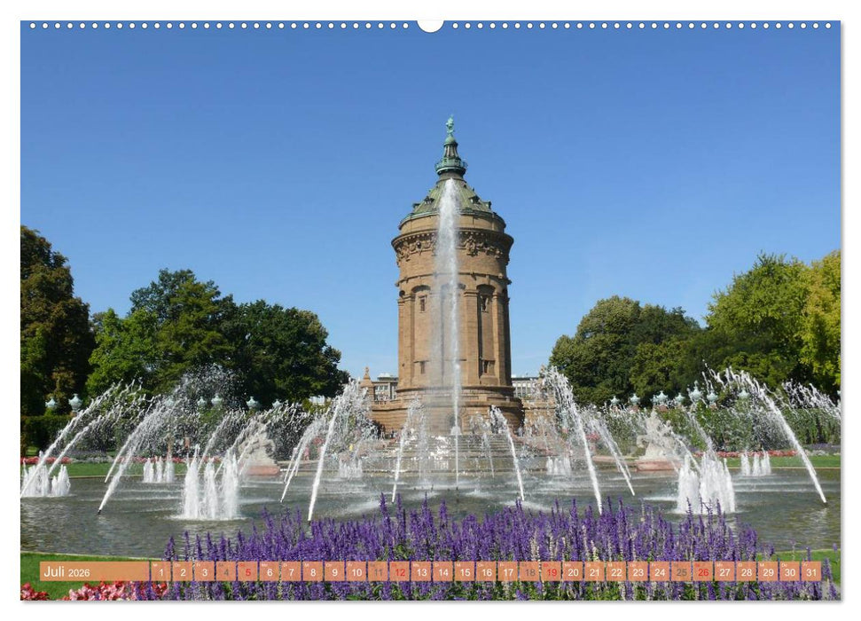 Mannheim - Stadt im Quadrat (CALVENDO Premium Wandkalender 2026)