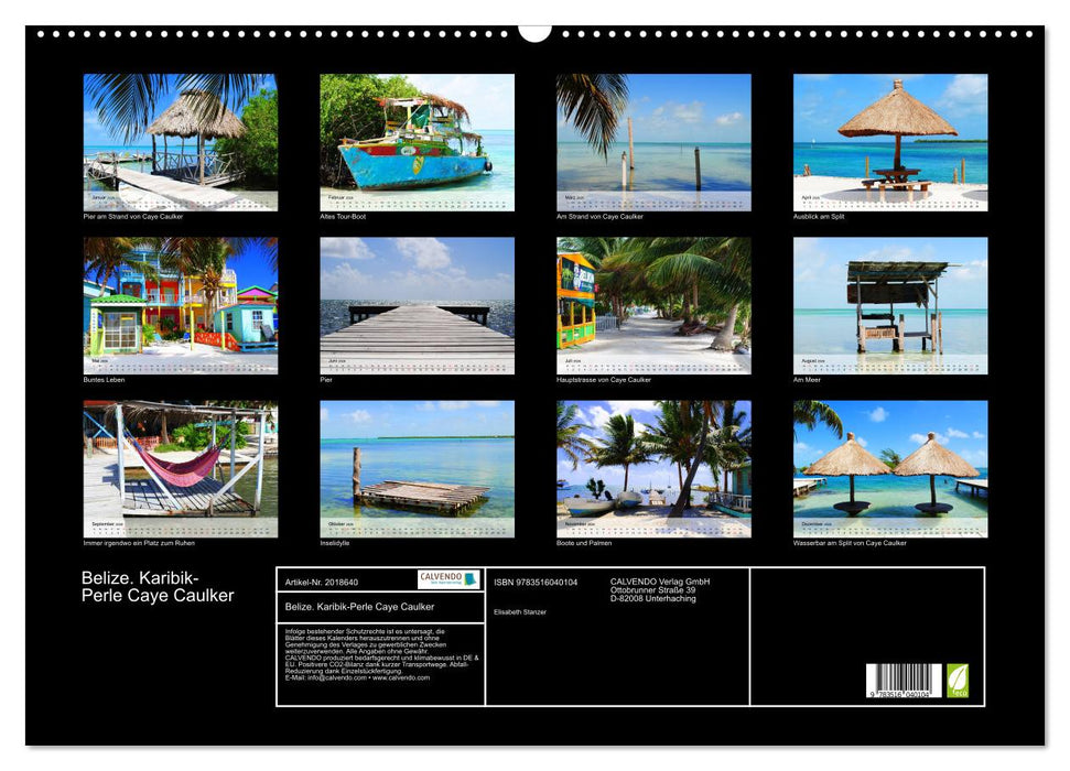 Belize. Karibik-Perle Caye Caulker (CALVENDO Wandkalender 2026)