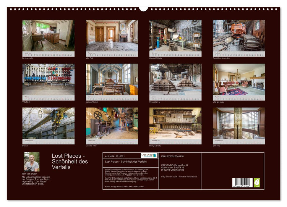 Lost Places - Schönheit des Verfalls (CALVENDO Wandkalender 2026)