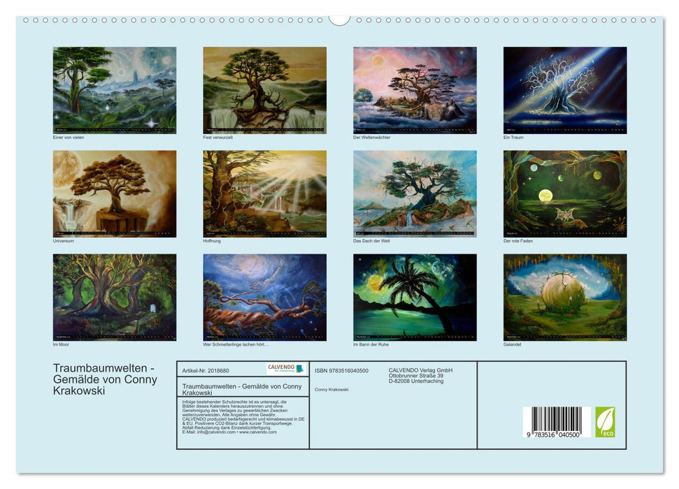 Traumbaumwelten - Gemälde von Conny Krakowski (CALVENDO Premium Wandkalender 2026)