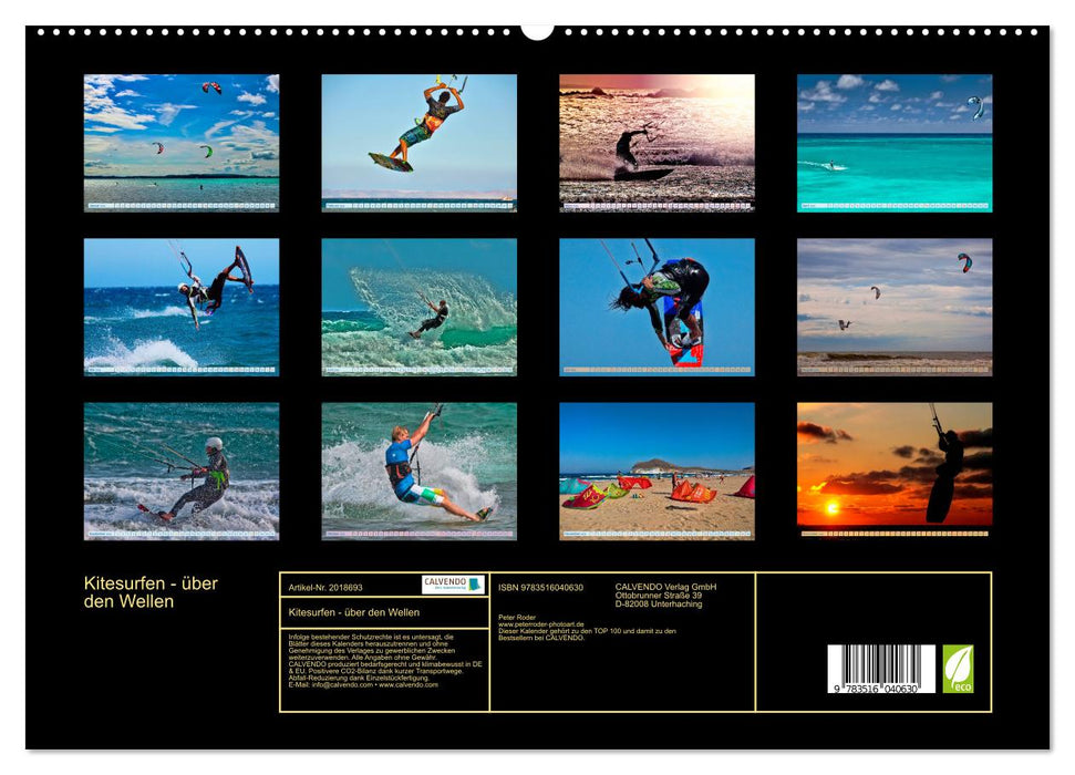 Kitesurfen - über den Wellen (CALVENDO Premium Wandkalender 2026)