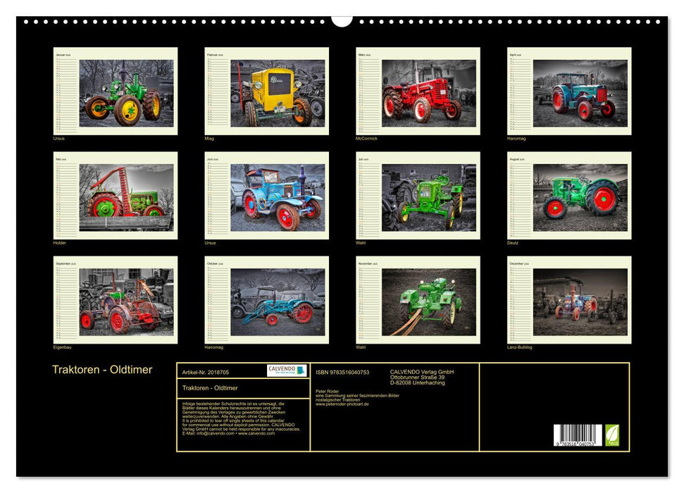 Traktoren - Oldtimer (CALVENDO Wandkalender 2026)