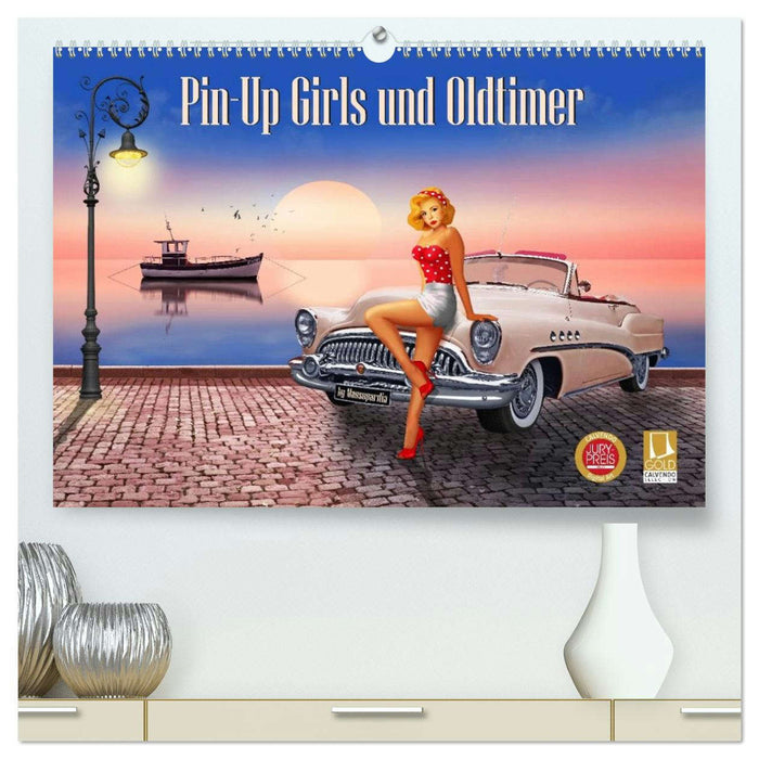Pin-Up Girls und Oldtimer by Mausopardia (CALVENDO Premium Wandkalender 2026)