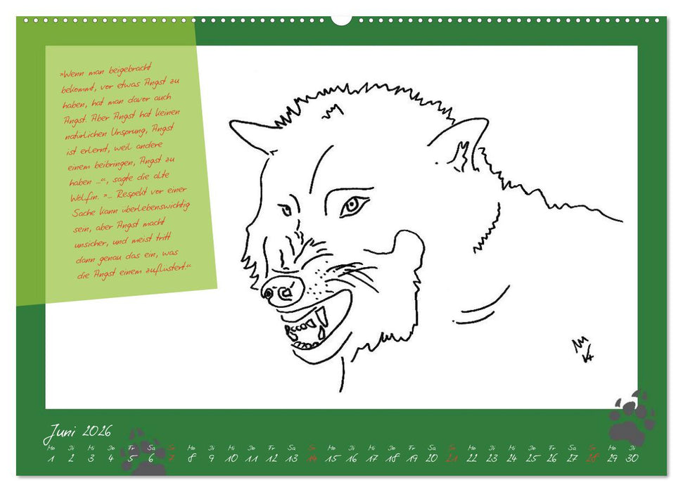 Der kleine GROSSE Wolf - Kalender (CALVENDO Premium Wandkalender 2026)