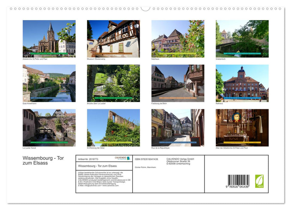 Wissembourg - Tor zum Elsass (CALVENDO Premium Wandkalender 2026)