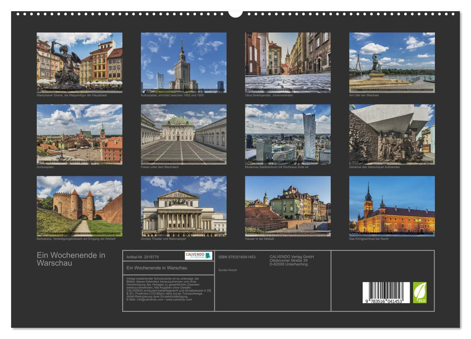 Ein Wochenende in Warschau (CALVENDO Premium Wandkalender 2026)