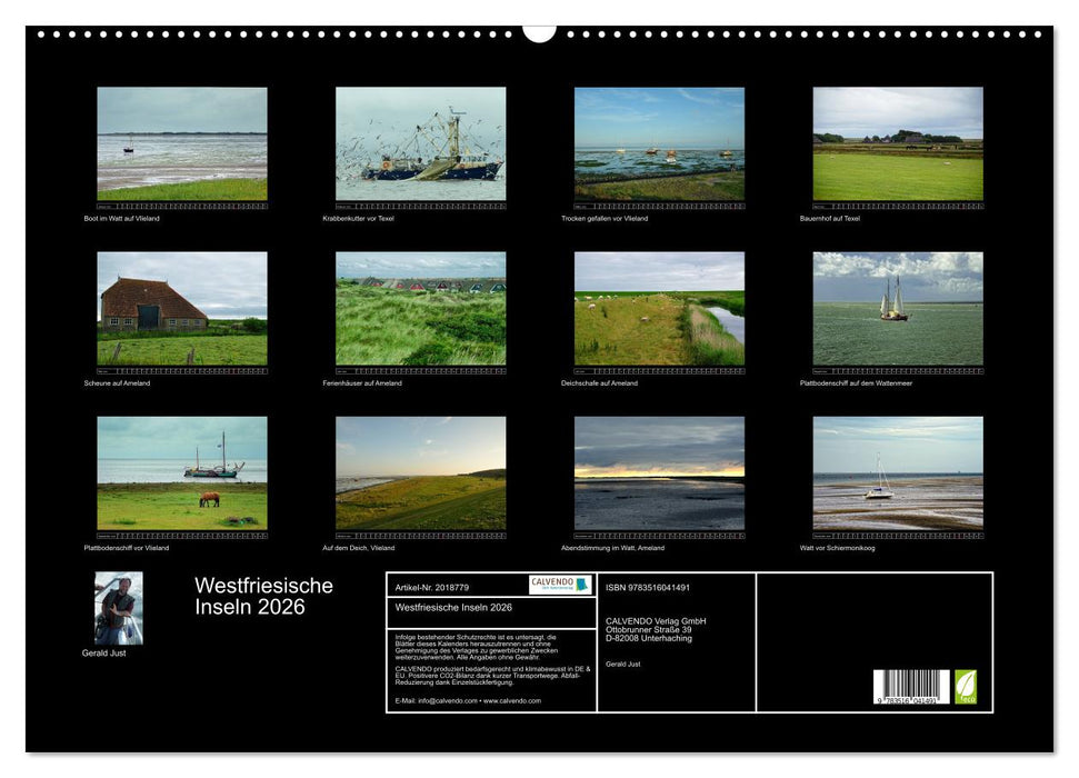 Westfriesische Inseln 2026 (CALVENDO Wandkalender 2026)