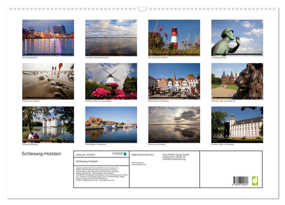 Schleswig-Holstein (CALVENDO Wandkalender 2026)