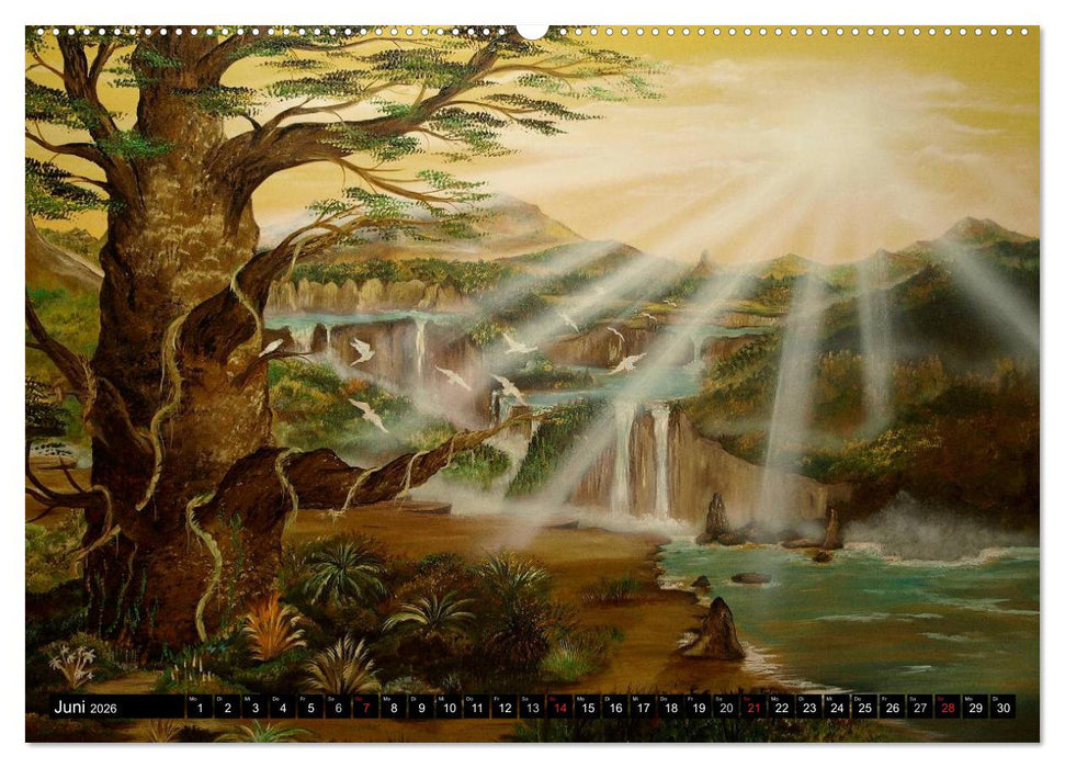 Traumbaumwelten - Gemälde von Conny Krakowski (CALVENDO Wandkalender 2026)